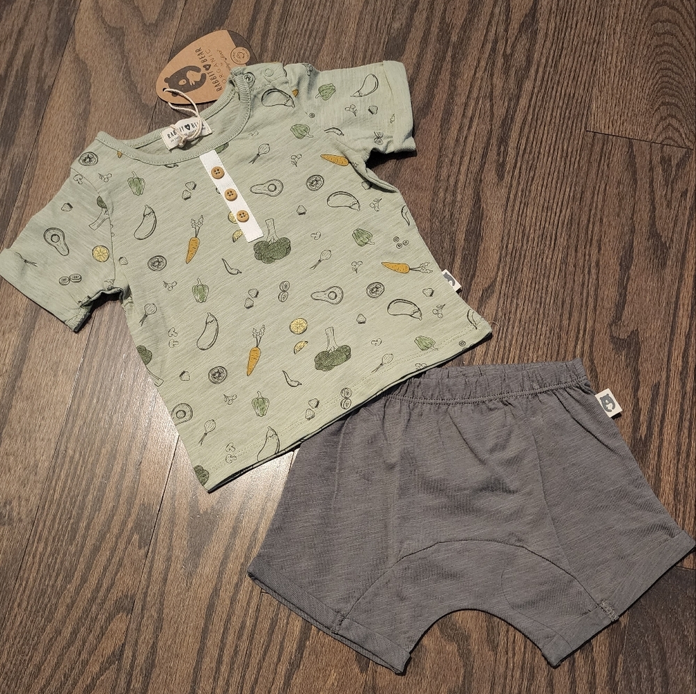 Rabbit + Bear Organic baby summer set